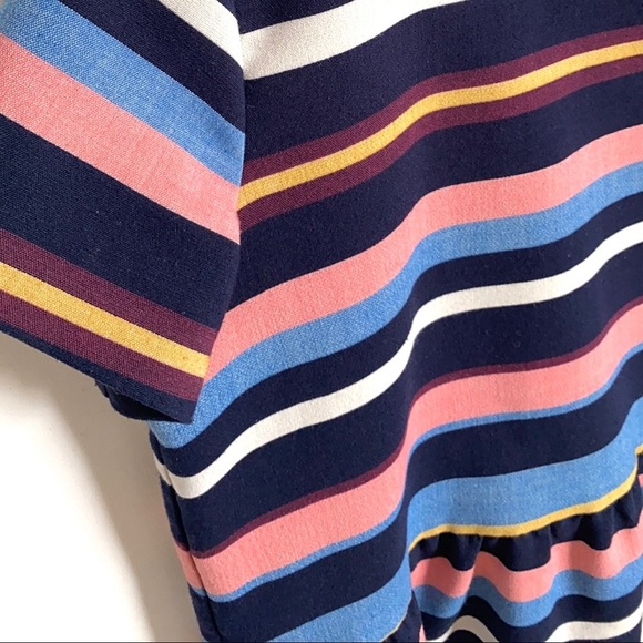 Halogen Multi-Colored Striped Peplum Top, Size M - Picture 8 of 11